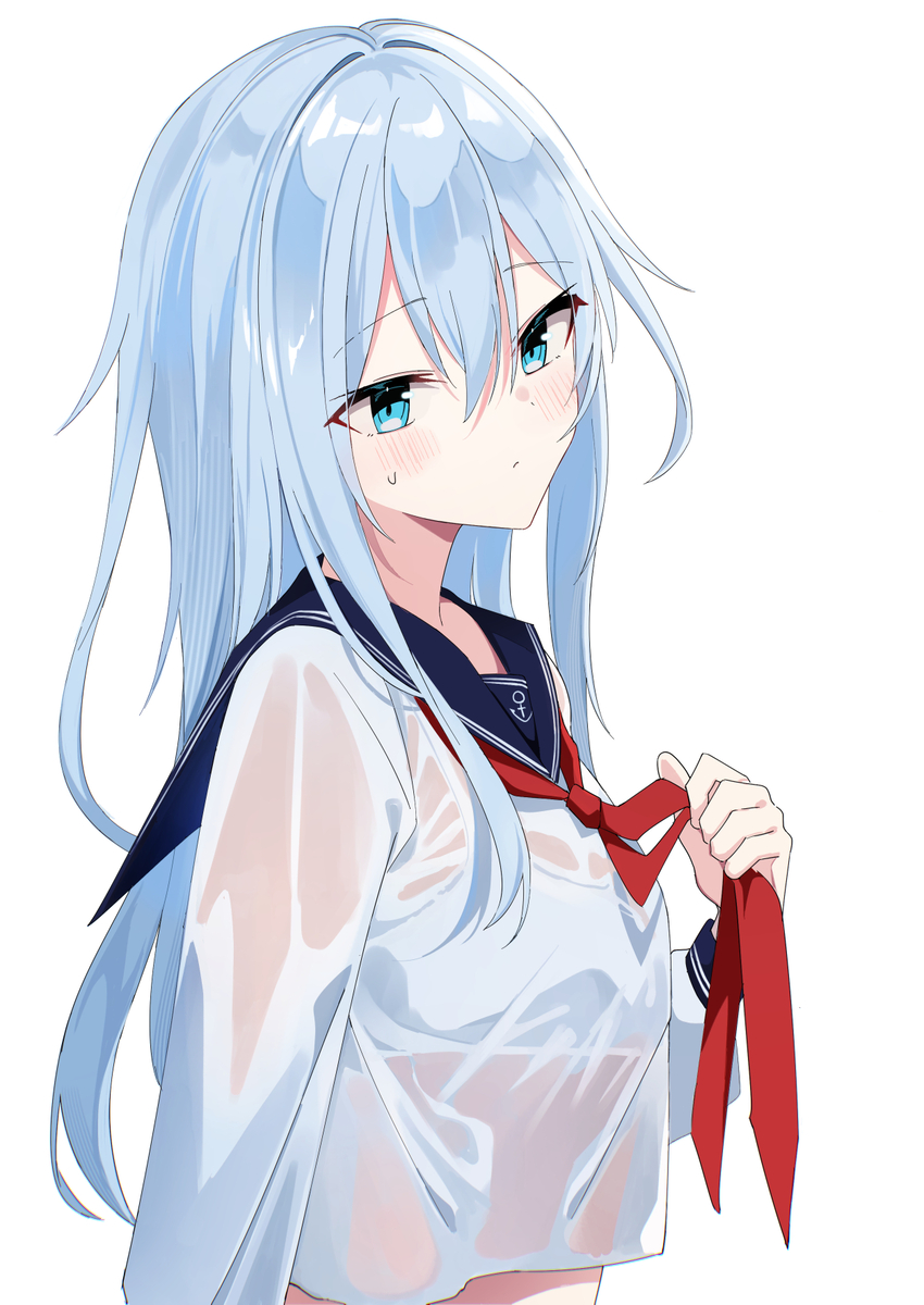 This is a pixiv picture whose title is 濡れ透け響.