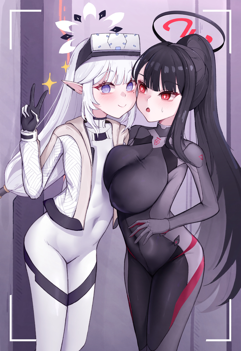 This is a pixiv picture whose title is Himari & Rio.