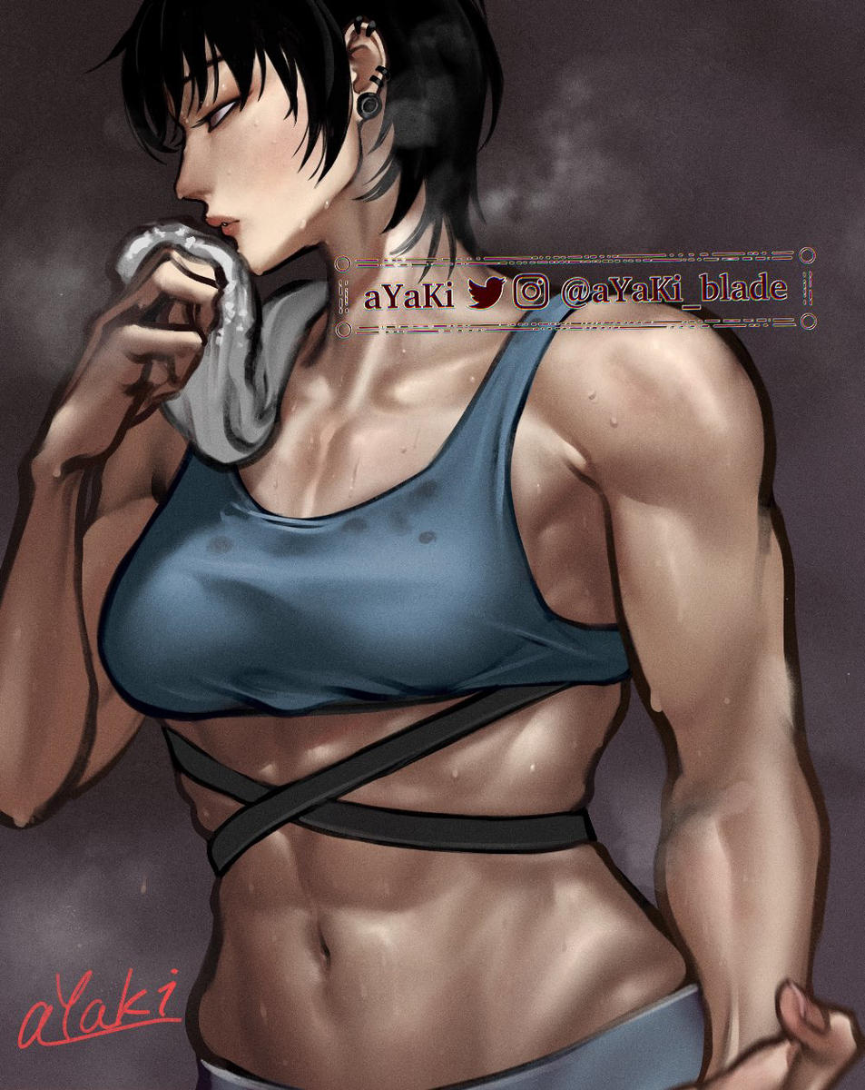 This is a pixiv picture whose title is After workout.