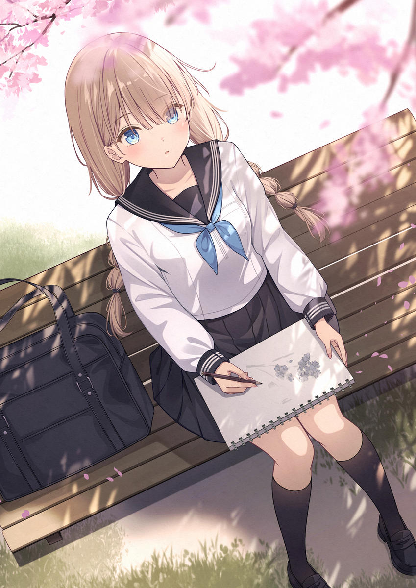 This is a pixiv picture whose title is さくらのあと.