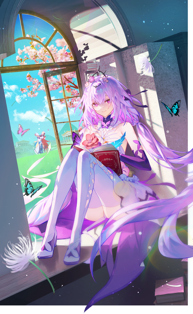 This is a pixiv picture whose title is 文学少女.