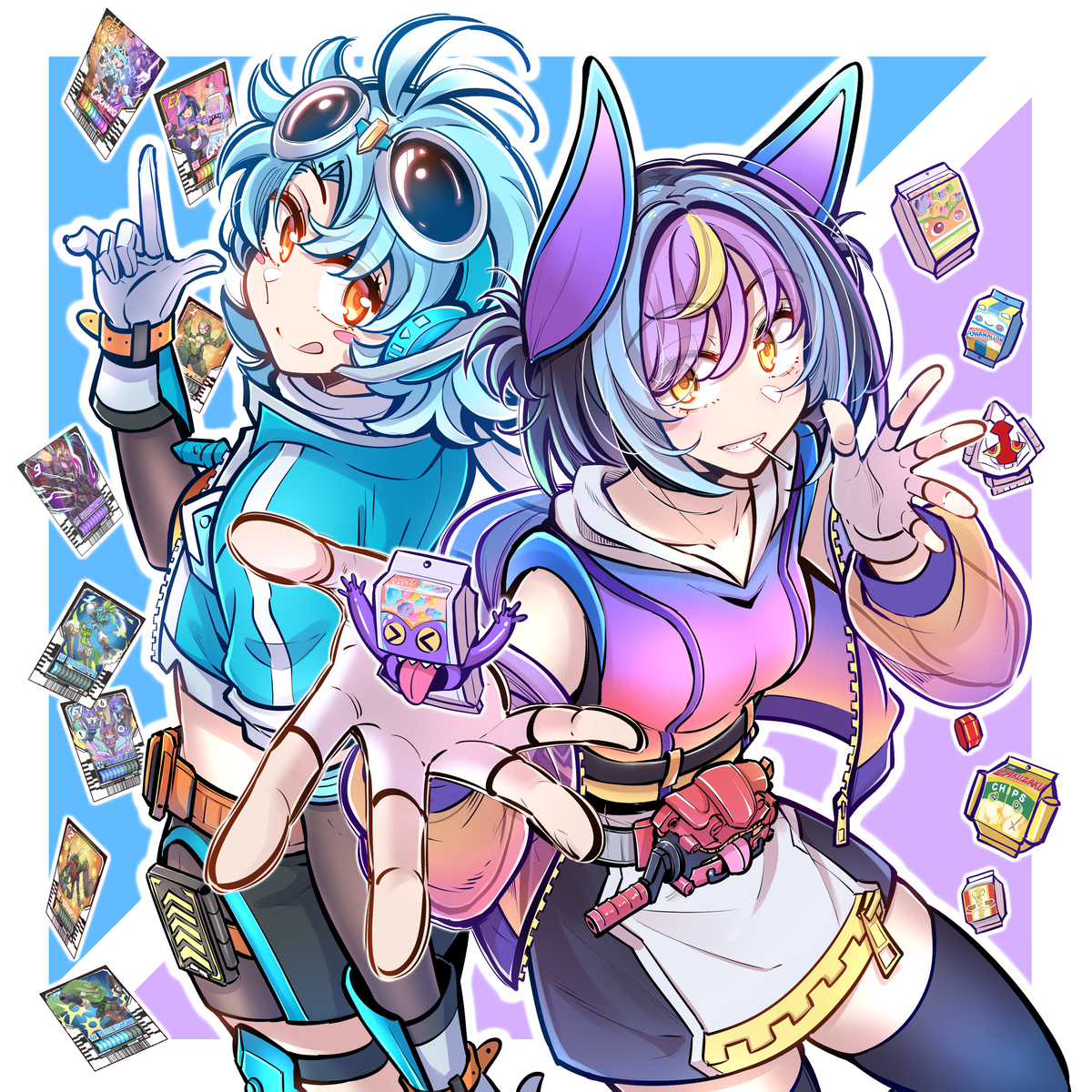 This is a pixiv picture whose title is 加布X歌查德娘化~.