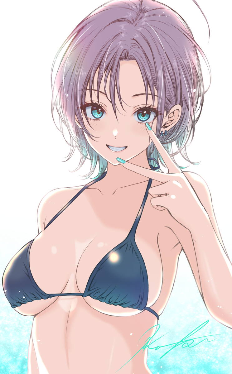 This is a pixiv picture whose title is 水着透.