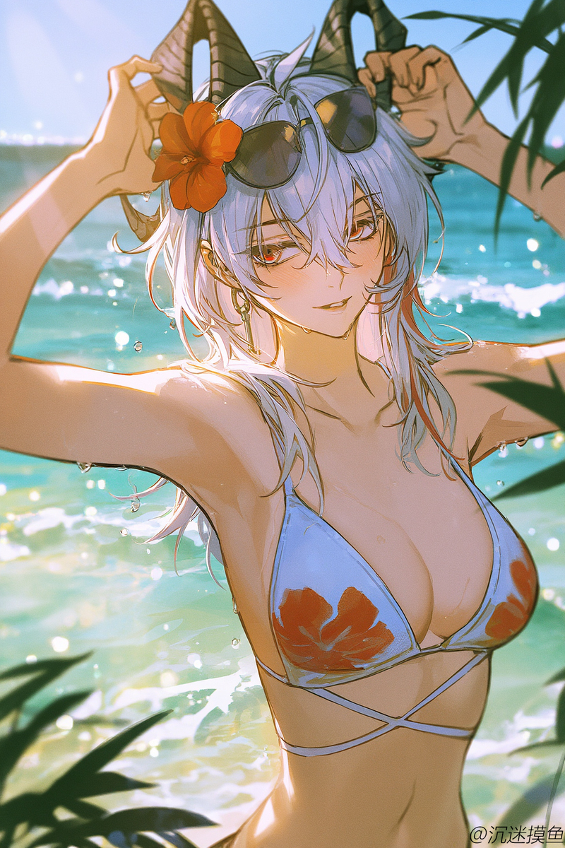 This is a pixiv picture whose title is 夏日潮声.