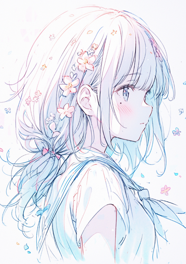 This is a pixiv picture whose title is 『mole』.