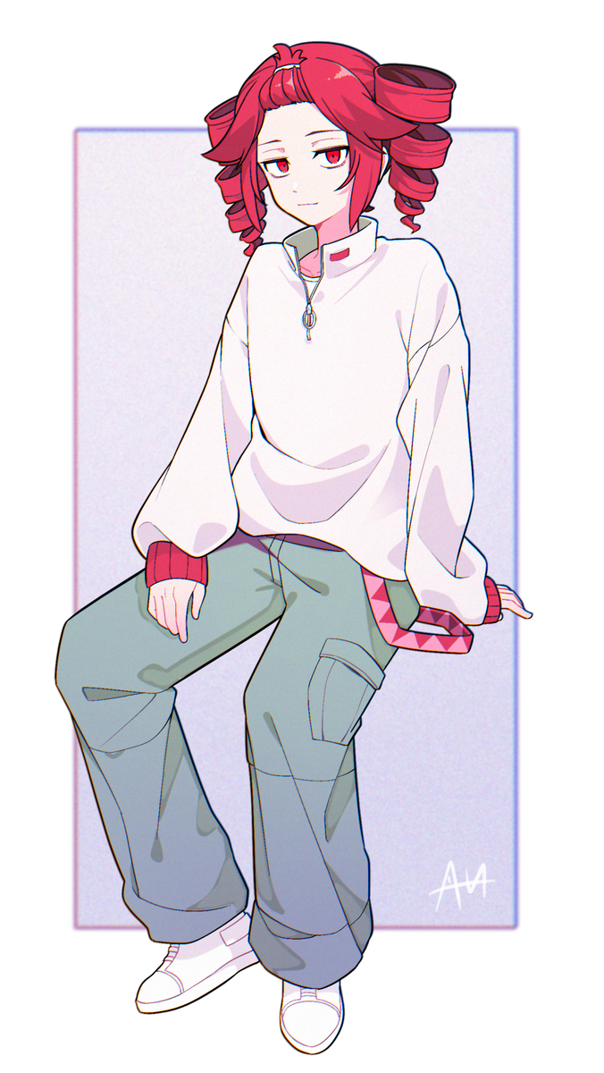 This is a pixiv picture whose title is 前髪あげテト2.