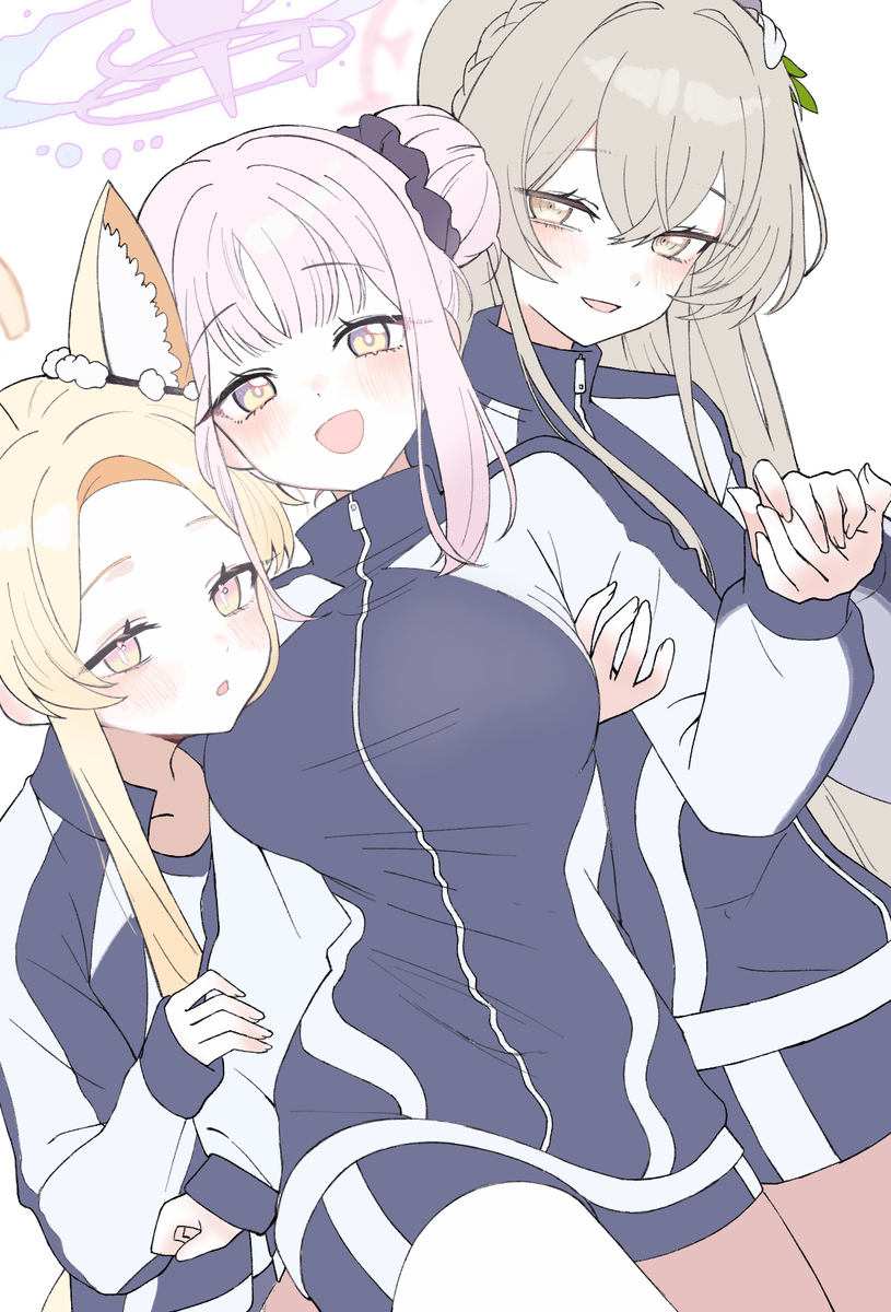This is a pixiv picture whose title is 체육복 트리니티.
