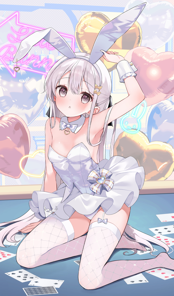 This is a pixiv picture whose title is 白バニー×妹ちゃん.