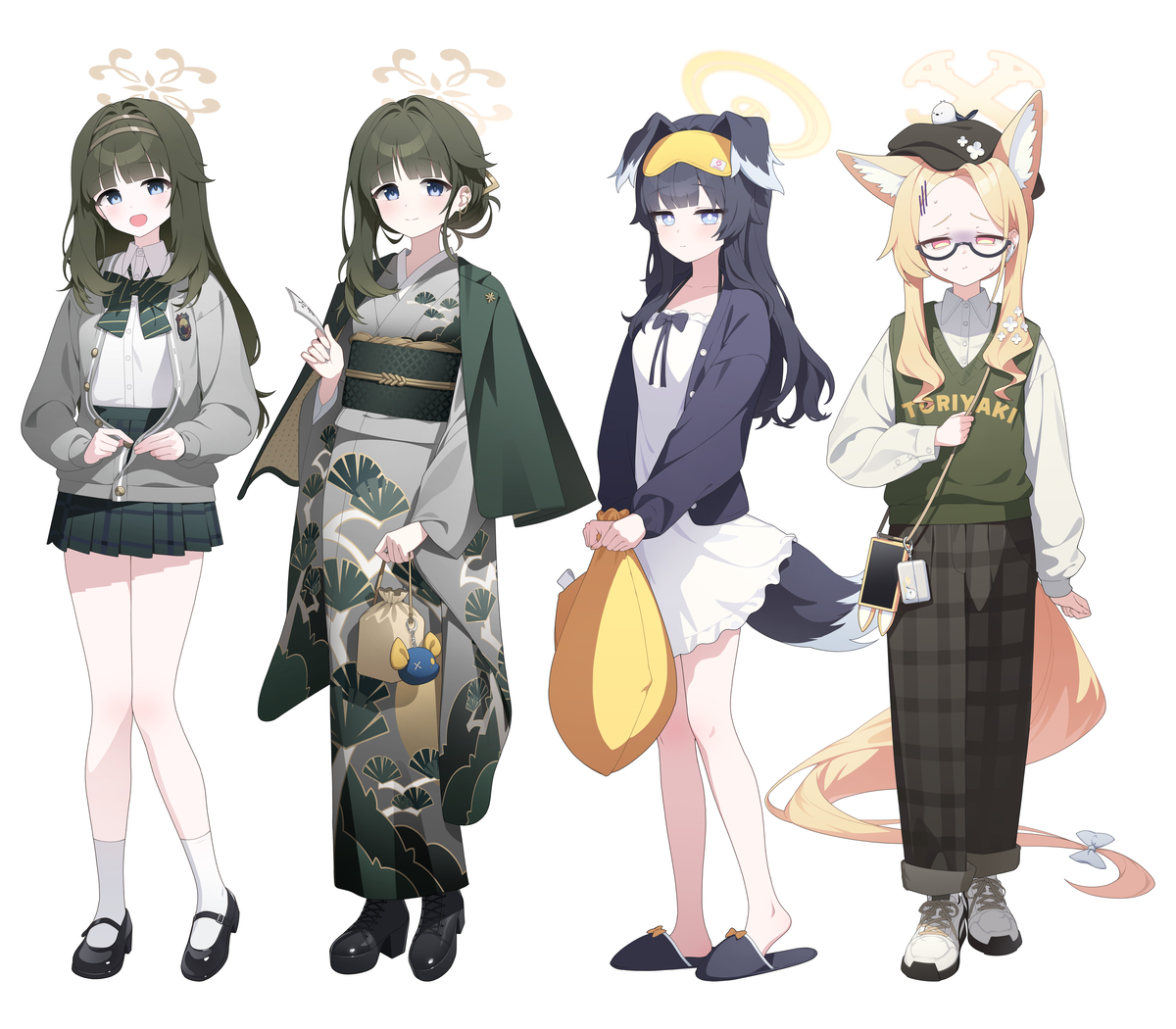 This is a pixiv picture whose title is bluearchive & oc.