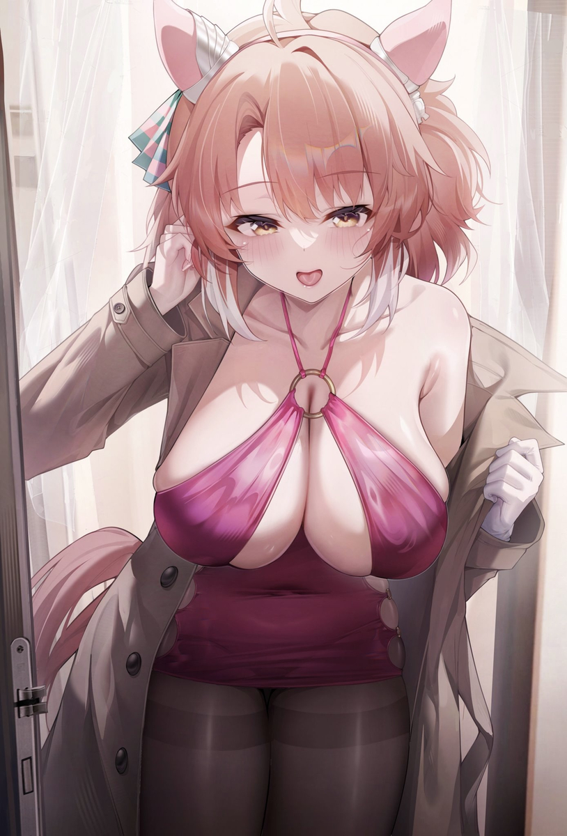 This is a pixiv picture whose title is 让他们见识一下吧拖累纳桑 总会有办法的 居然是赛马娘.