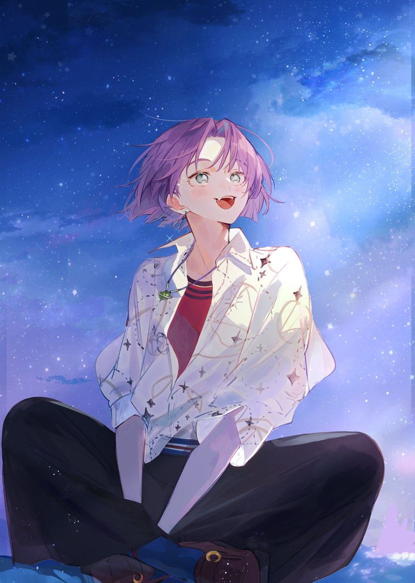 This is a pixiv picture whose title is 🌕.