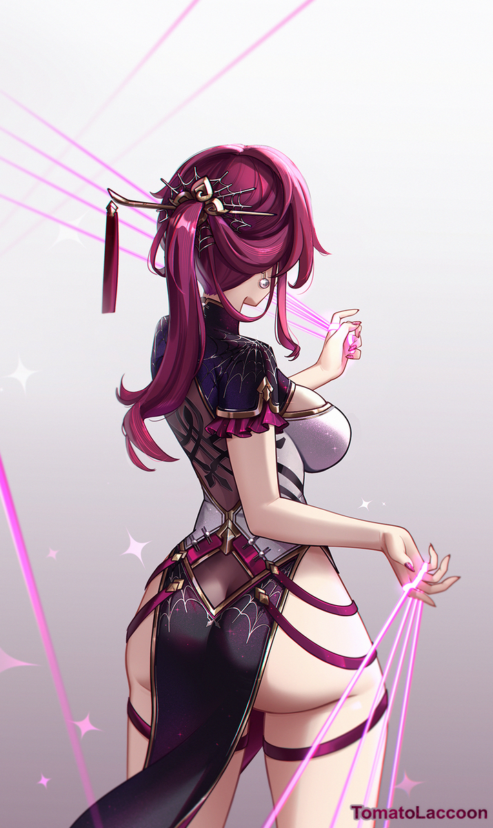 This is a pixiv picture whose title is Kafka qipao.