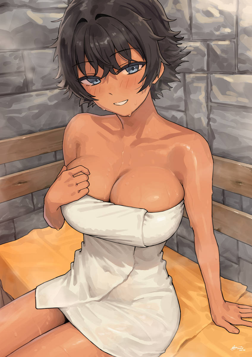 This is a pixiv picture whose title is ママ巨乳⑦⑥.