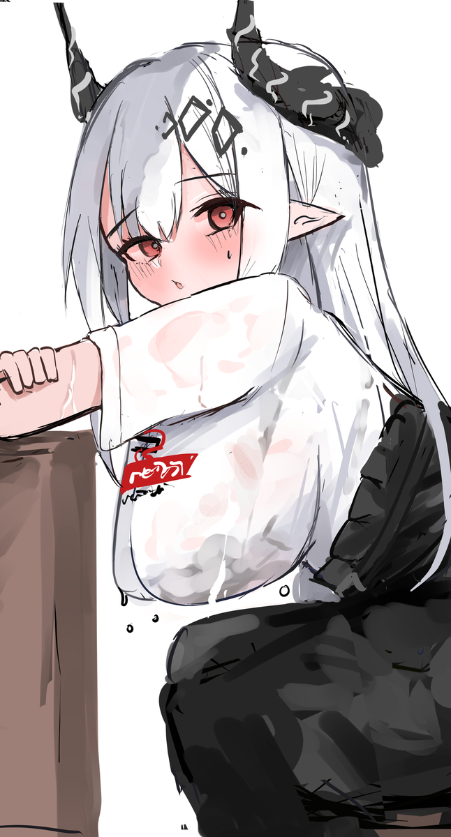 This is a pixiv picture whose title is マドロックとスケスケ雨宿り‥‥.