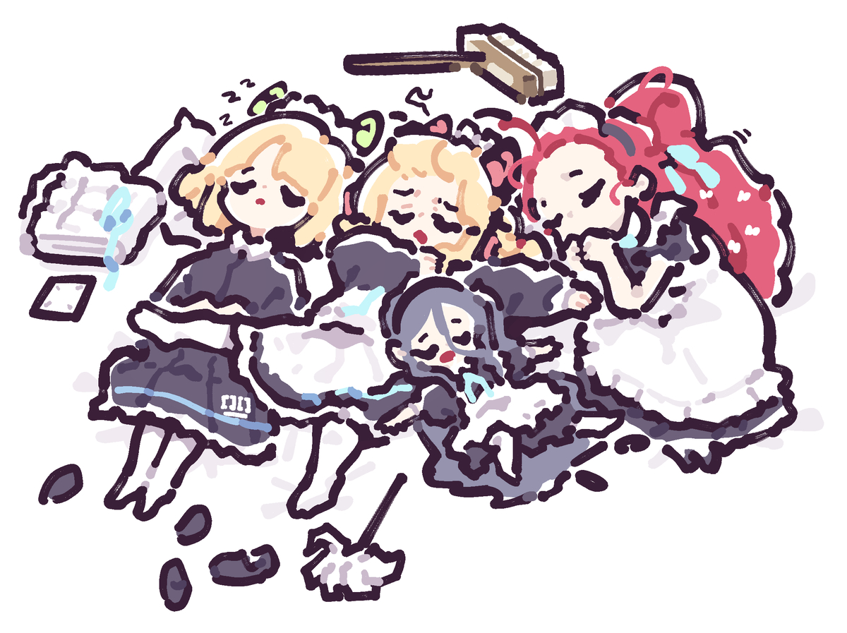 This is a pixiv picture whose title is 100 🧹🔚.