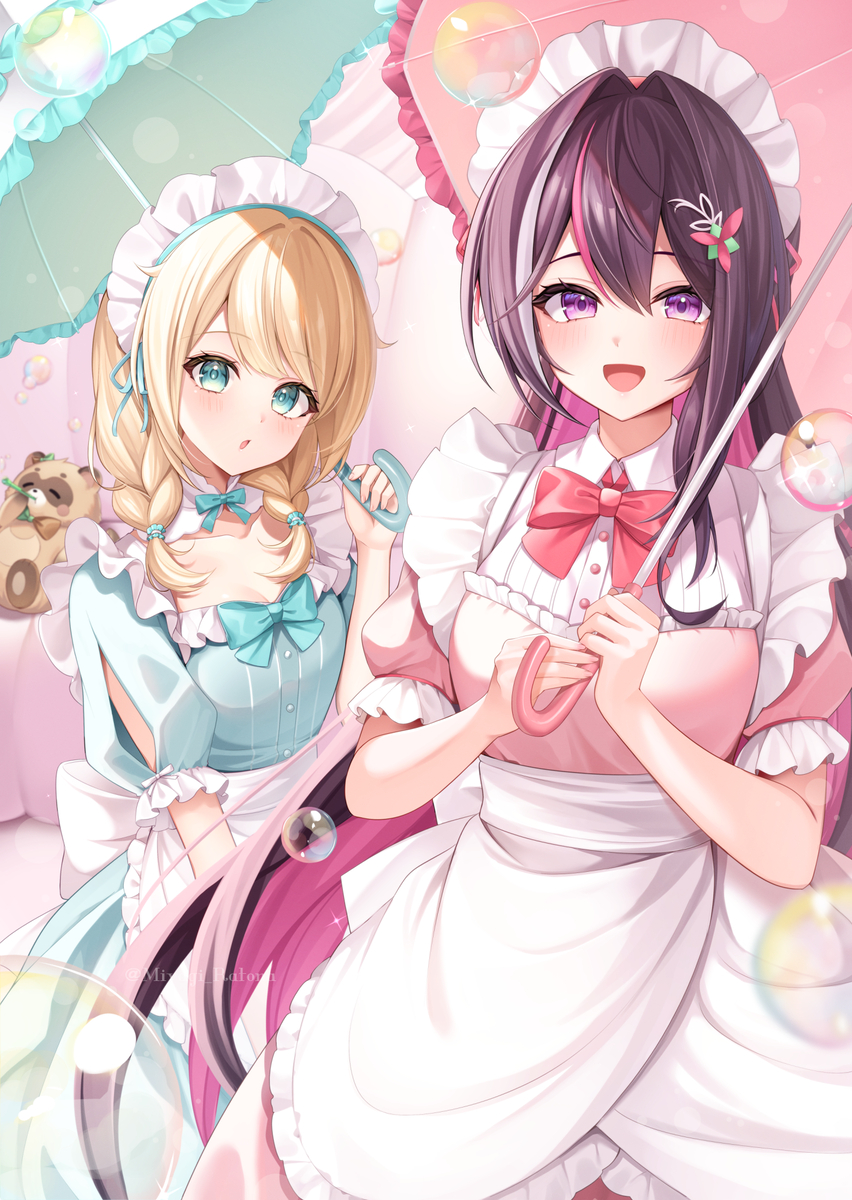 This is a pixiv picture whose title is メイドあずいろ.
