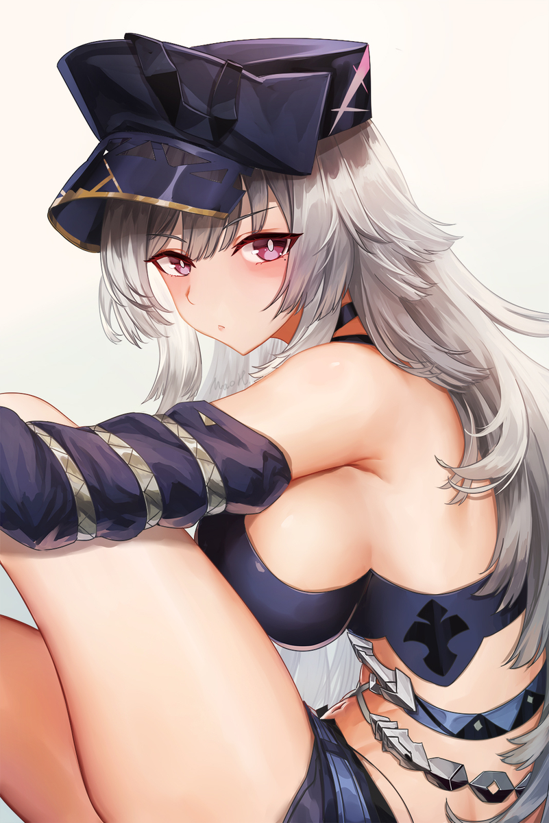 This is a pixiv picture whose title is 何を見ているの？.