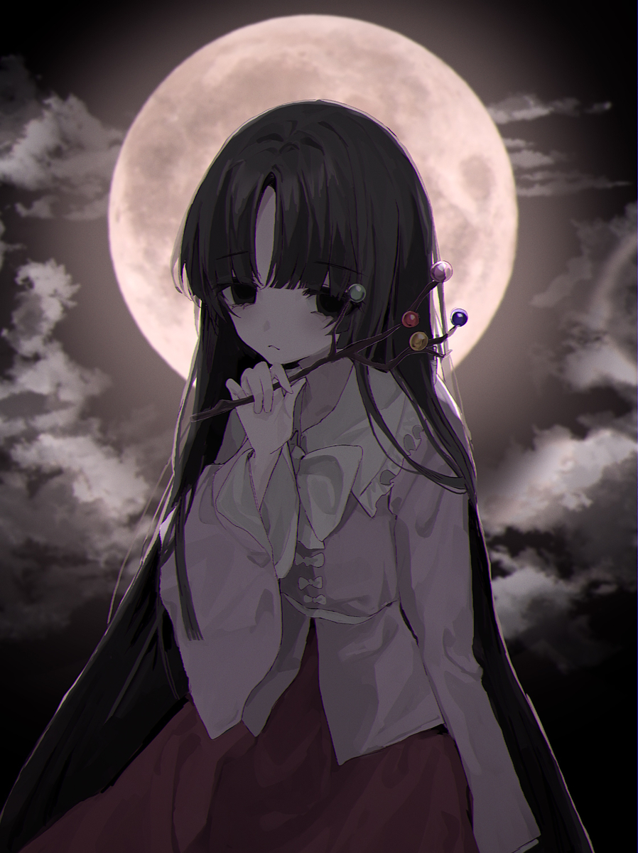 This is a pixiv picture whose title is 輝夜.
