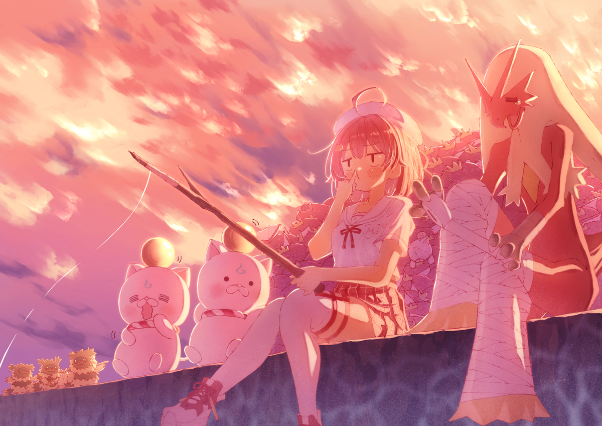 This is a pixiv picture whose title is …釣れないにぇ.