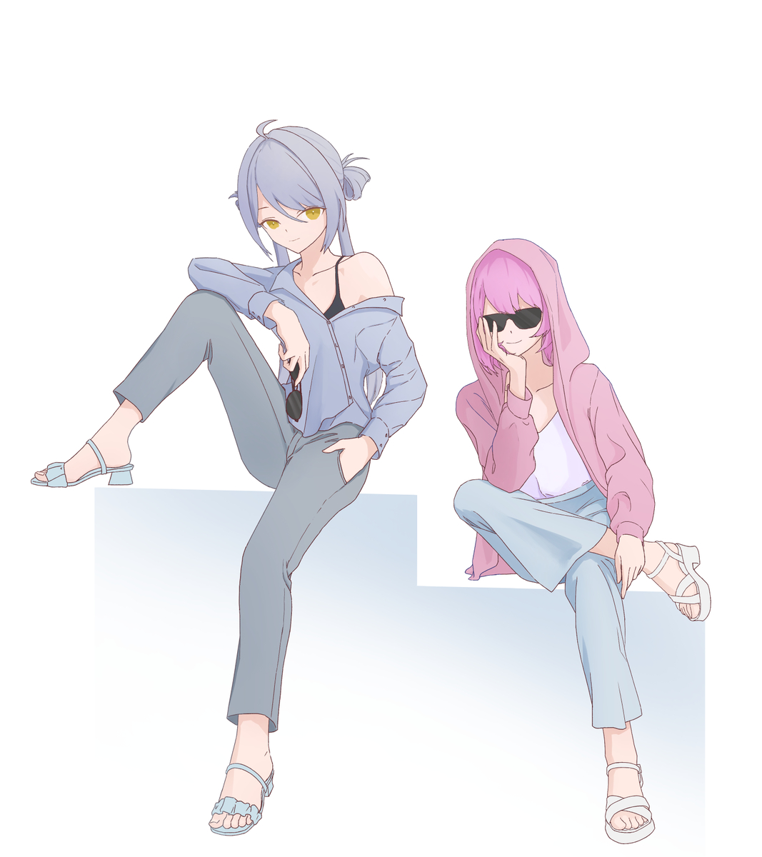 This is a pixiv picture whose title is 很酷，不聊天😎.