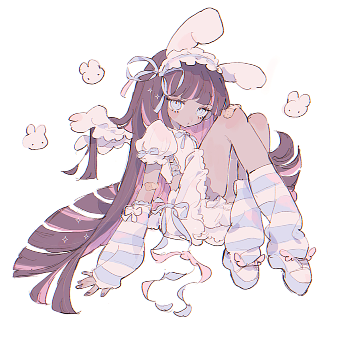 This is a pixiv picture whose title is stocking 🤍.