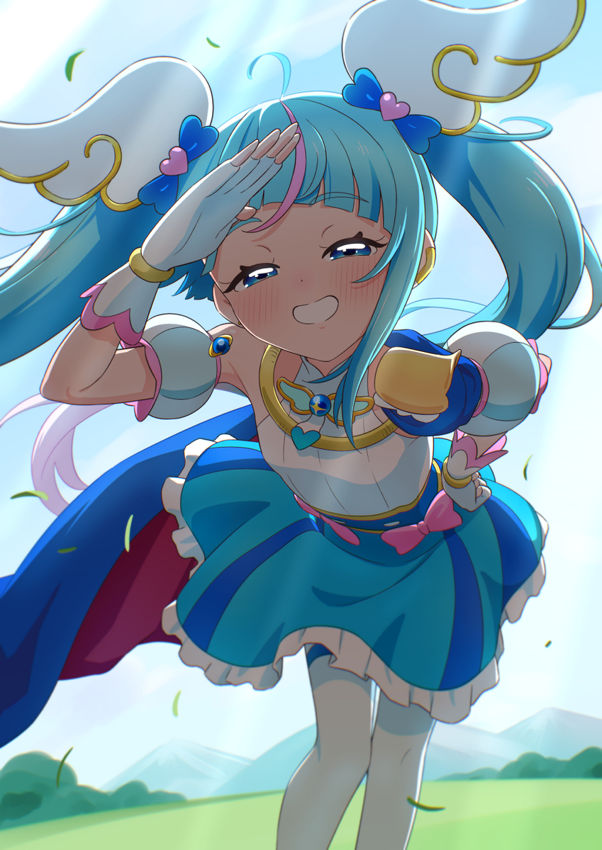 This is a pixiv picture whose title is 応援 ありがとうございます🩵.