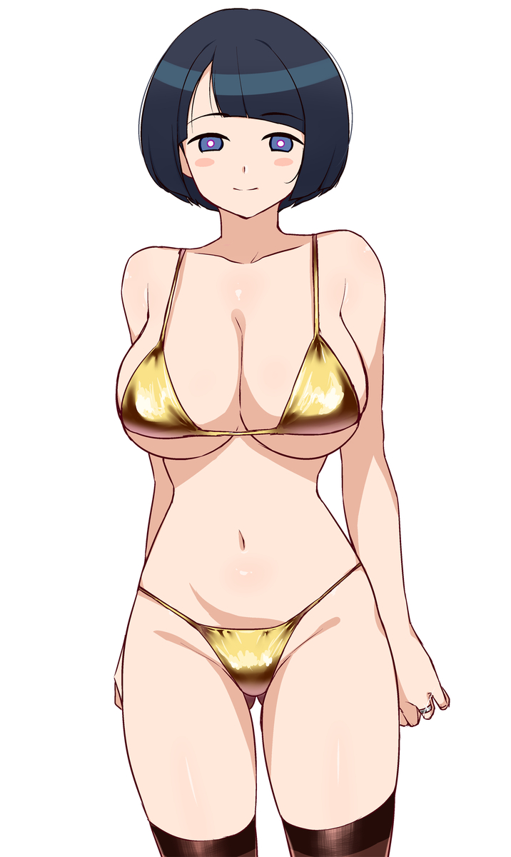 This is a pixiv picture whose title is 水着回には人妻を参加させねばならぬ…　シイコ・スガイ….