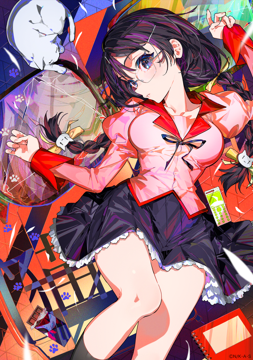 This is a pixiv picture whose title is 羽川翼.