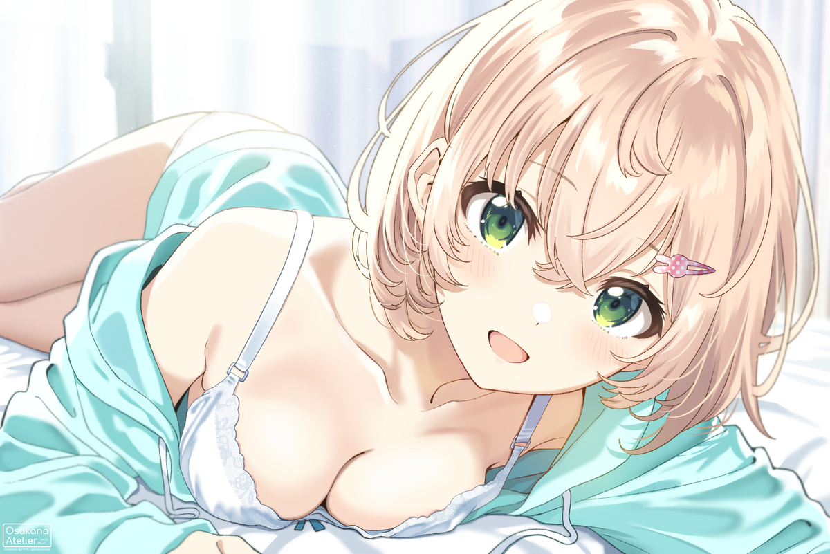 This is a pixiv picture whose title is 「おきた？」.