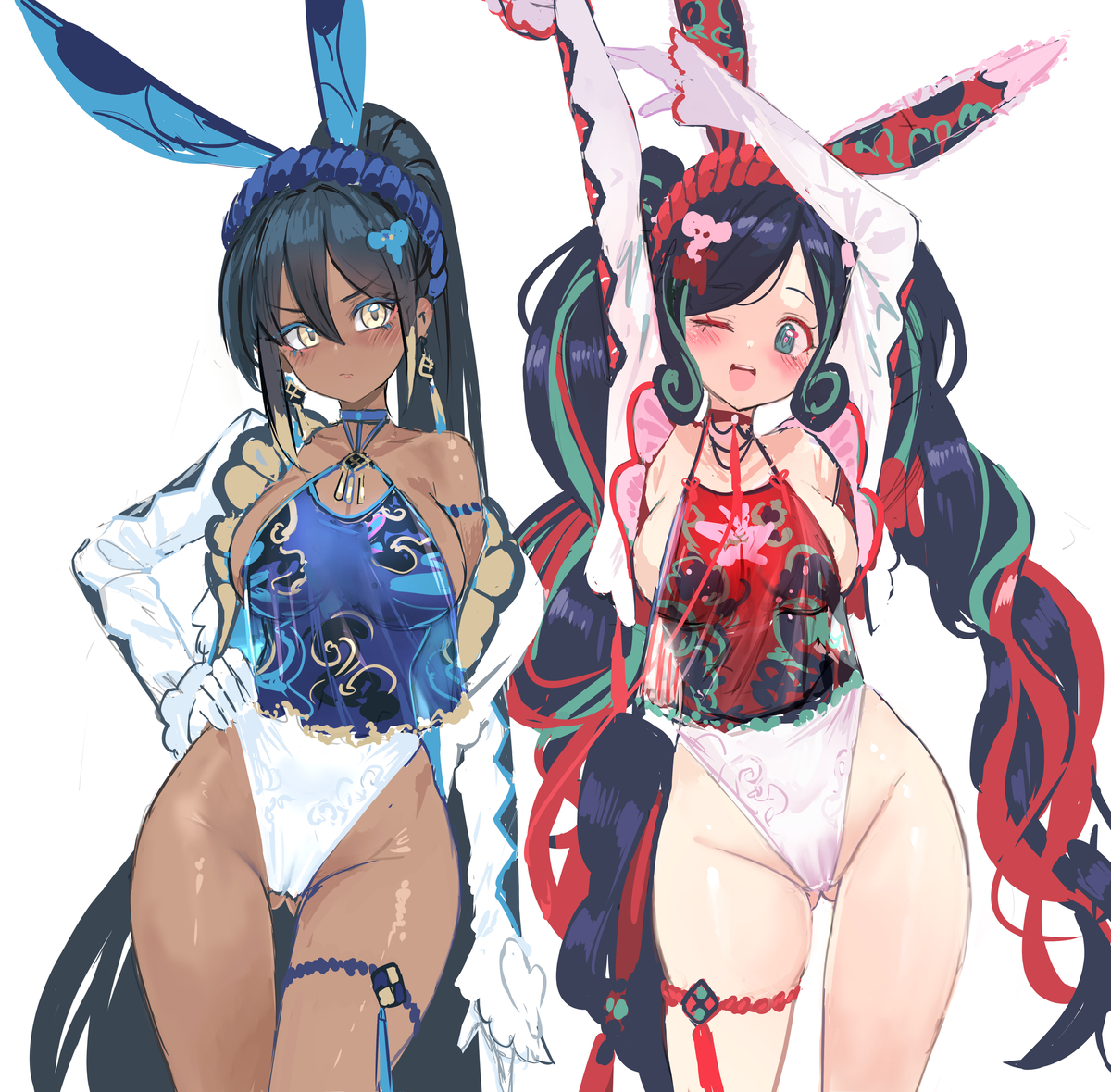 This is a pixiv picture whose title is Trung Bunny.