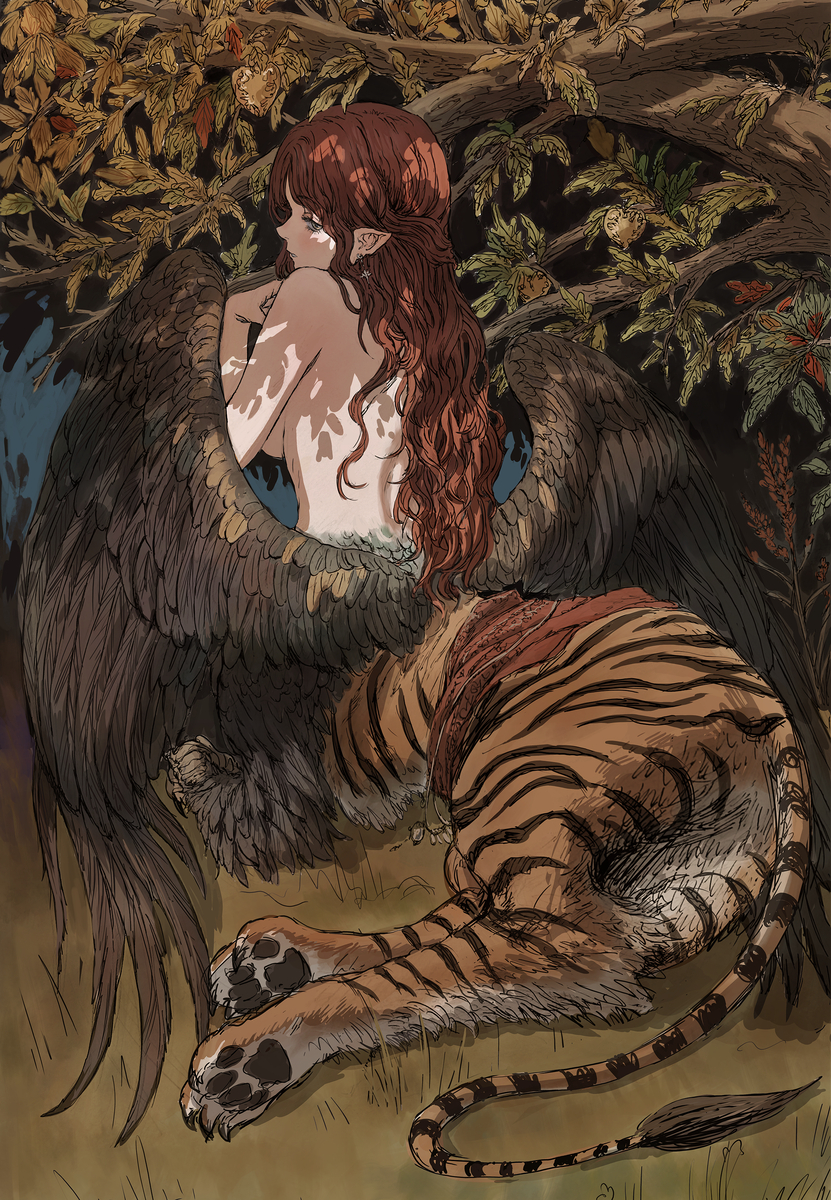 This is a pixiv picture whose title is グリフォン.