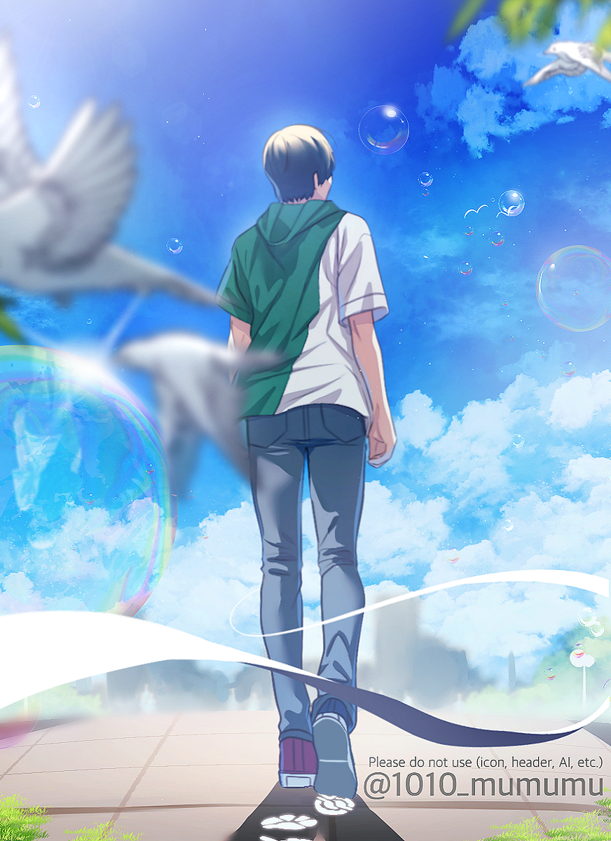 This is a pixiv picture whose title is 🕊.