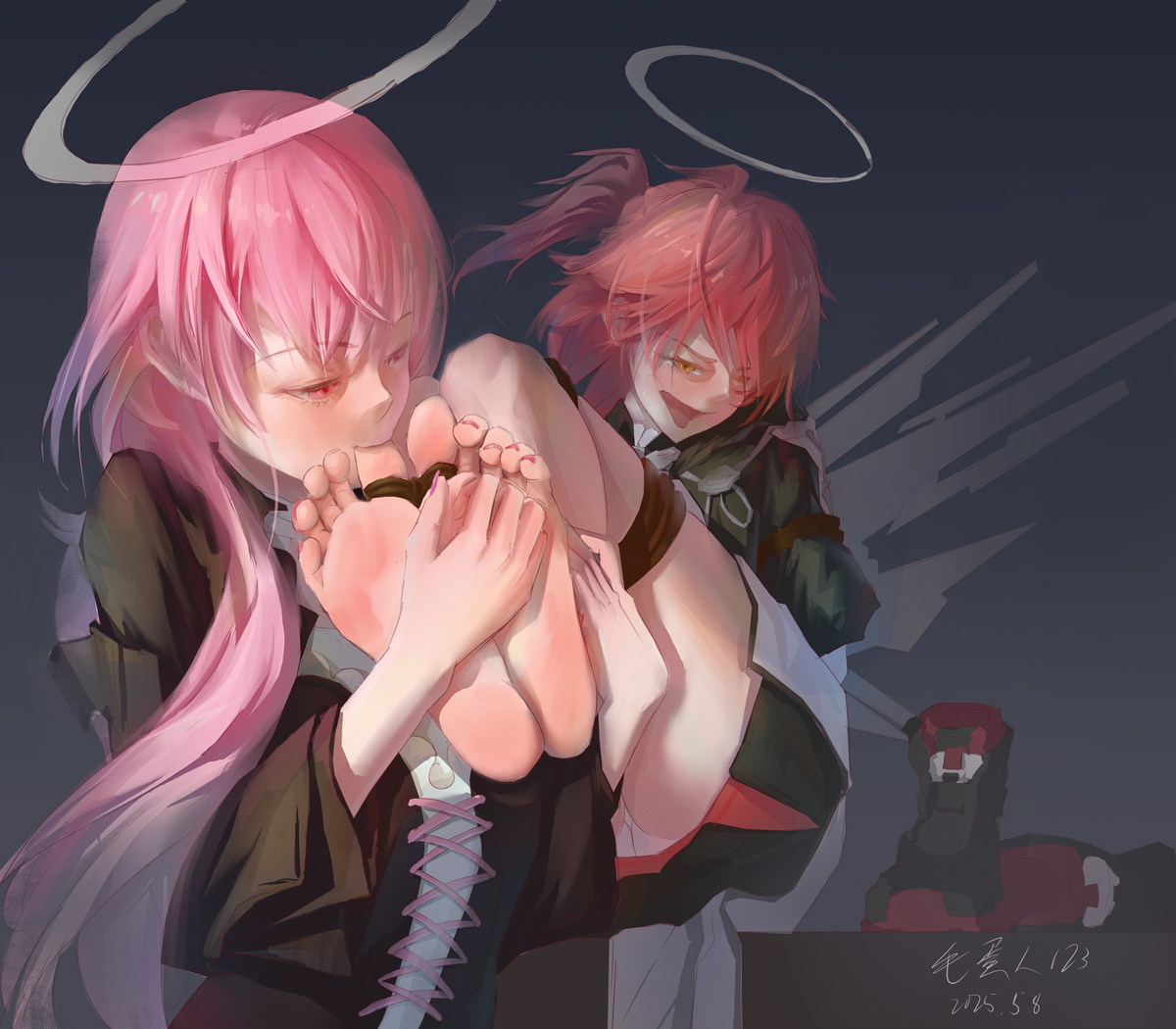 This is a pixiv picture whose title is 姐妹游戏.