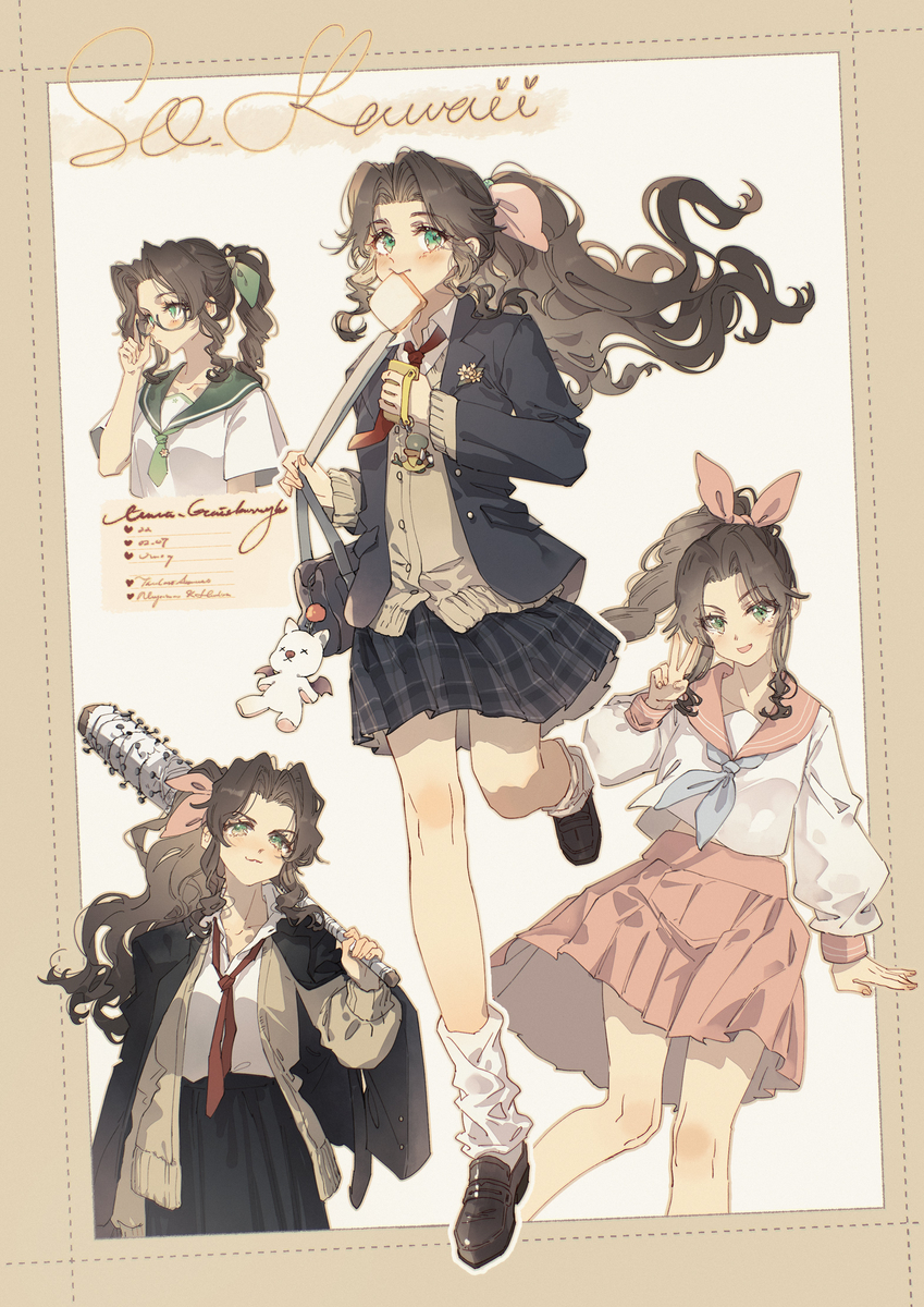 This is a pixiv picture whose title is JKエアリス.