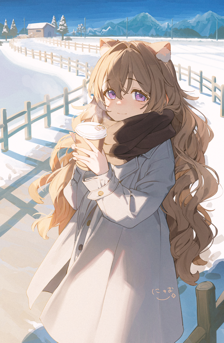 This is a pixiv picture whose title is 冬の日.