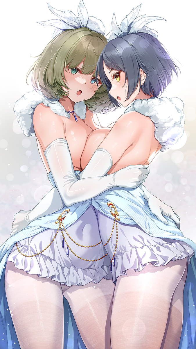 This is a pixiv picture whose title is 【412+】　「ふたりで営業ですか？」.