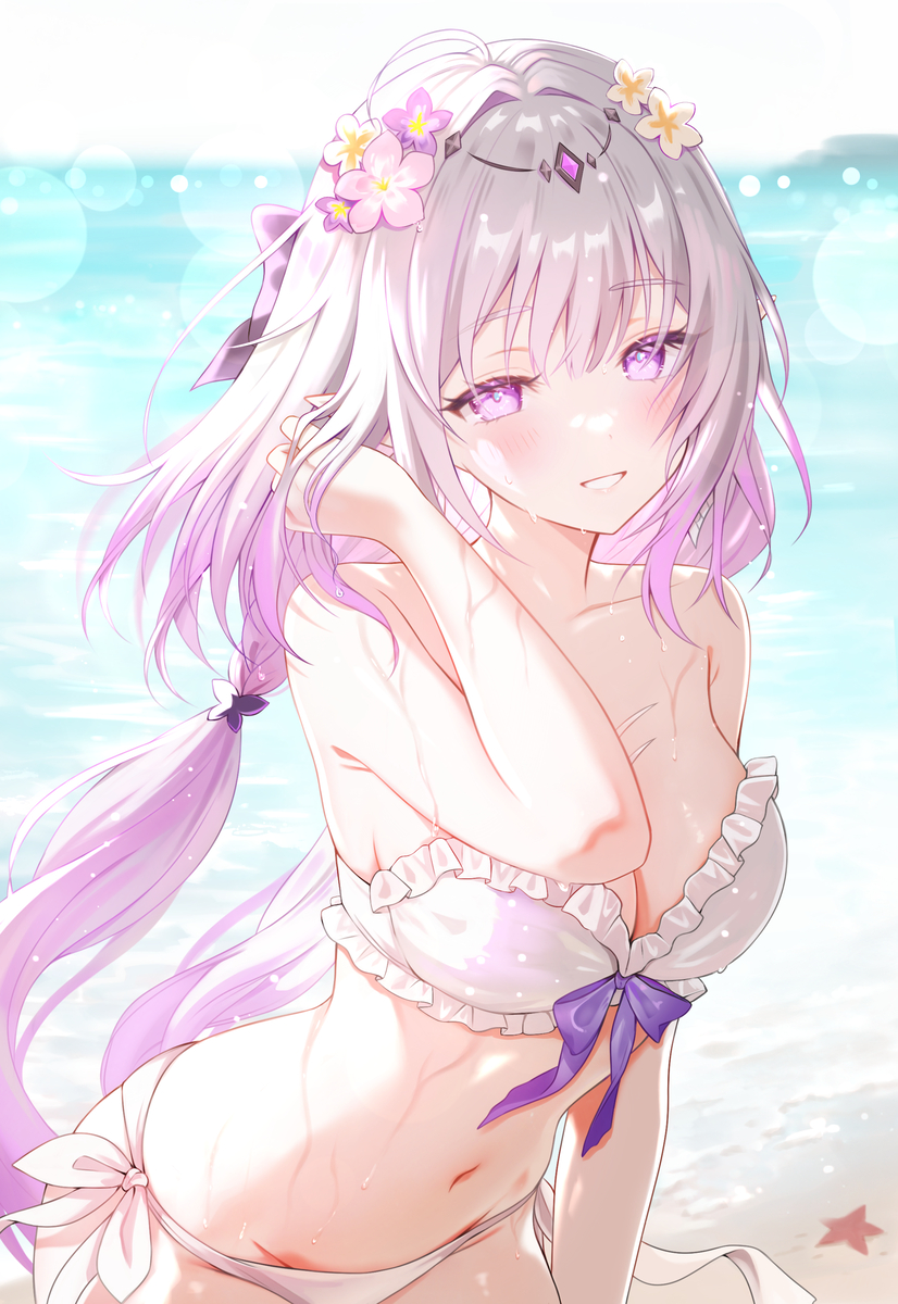 This is a pixiv picture whose title is キャストリス水着.