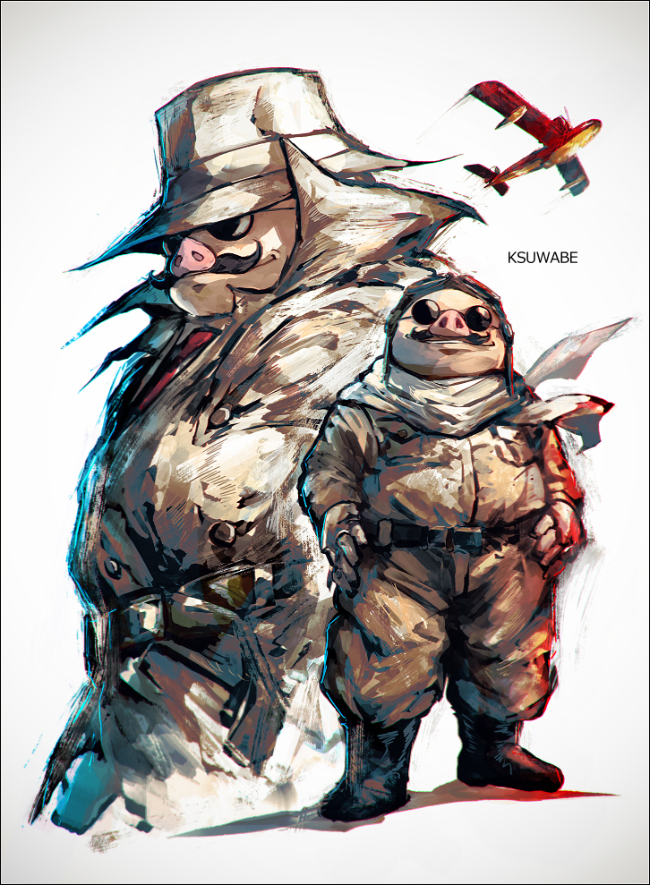 This is a pixiv picture whose title is ポルコ・ロッソ.