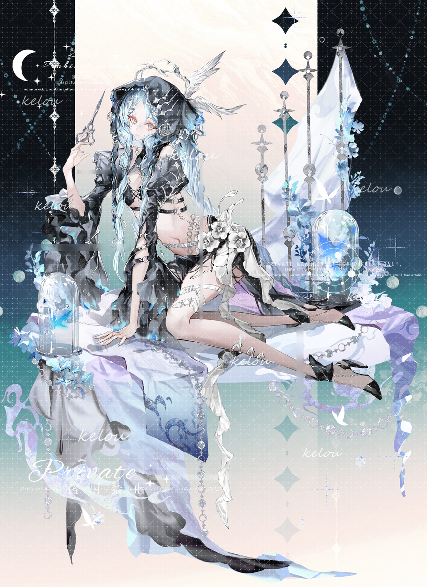 This is a pixiv picture whose title is 未亡の蝶.
