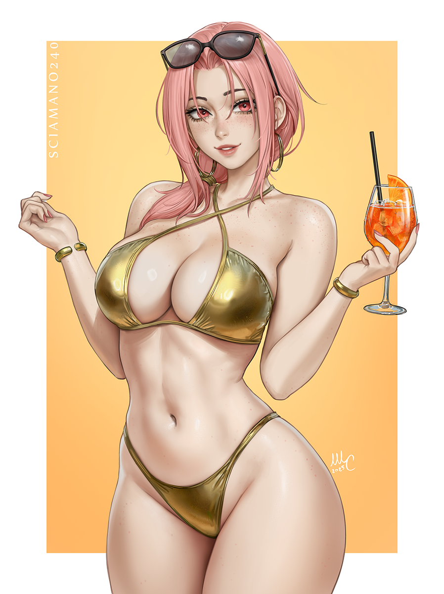 This is a pixiv picture whose title is Chloe Gold - OC.