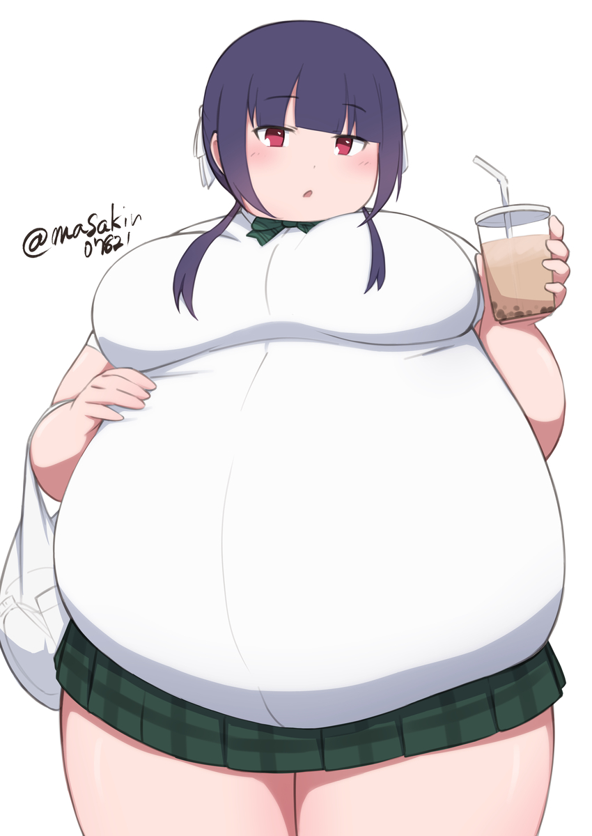This is a pixiv picture whose title is 痩せれなかった林檎ちゃん.