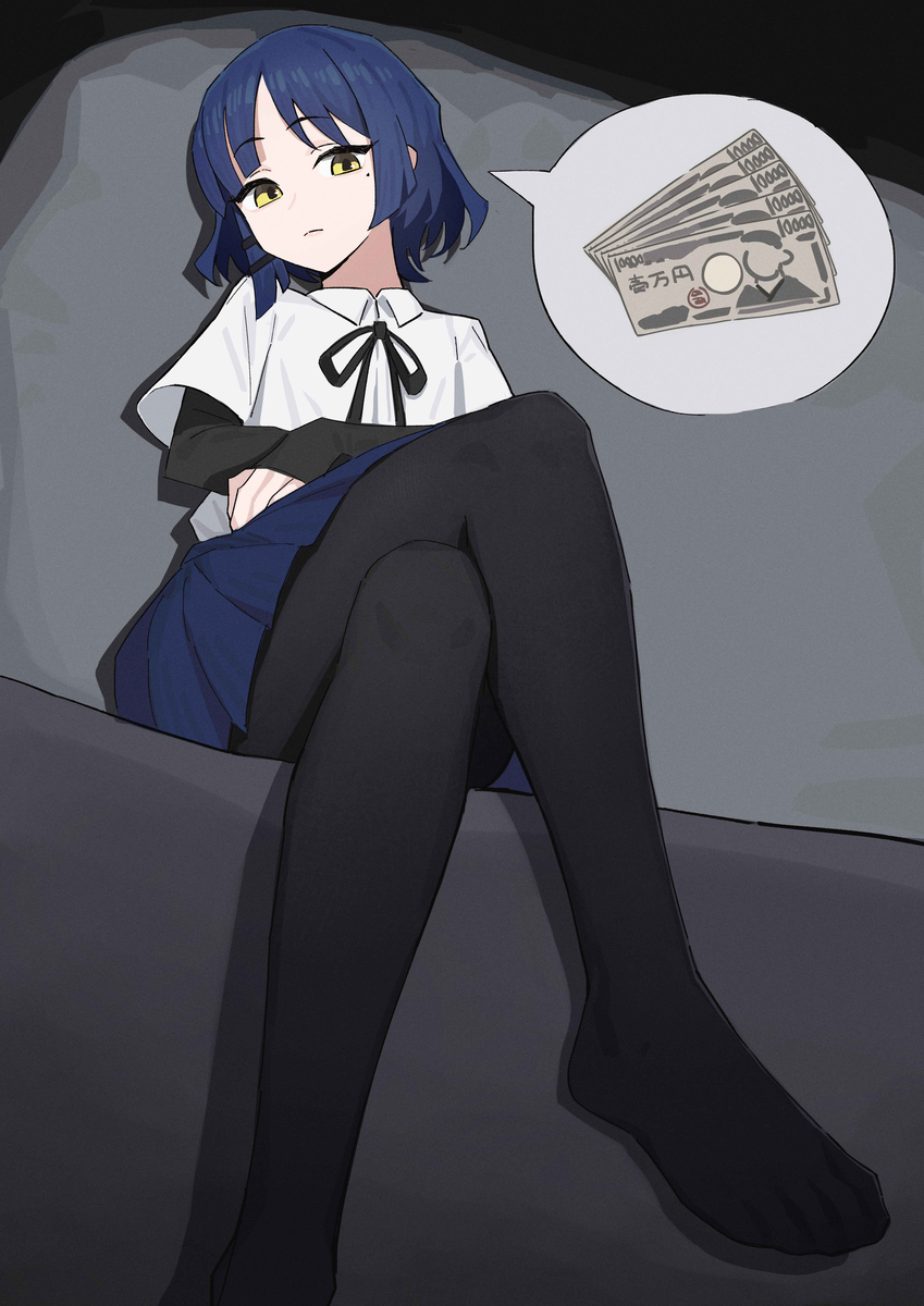 This is a pixiv picture whose title is “钱”.