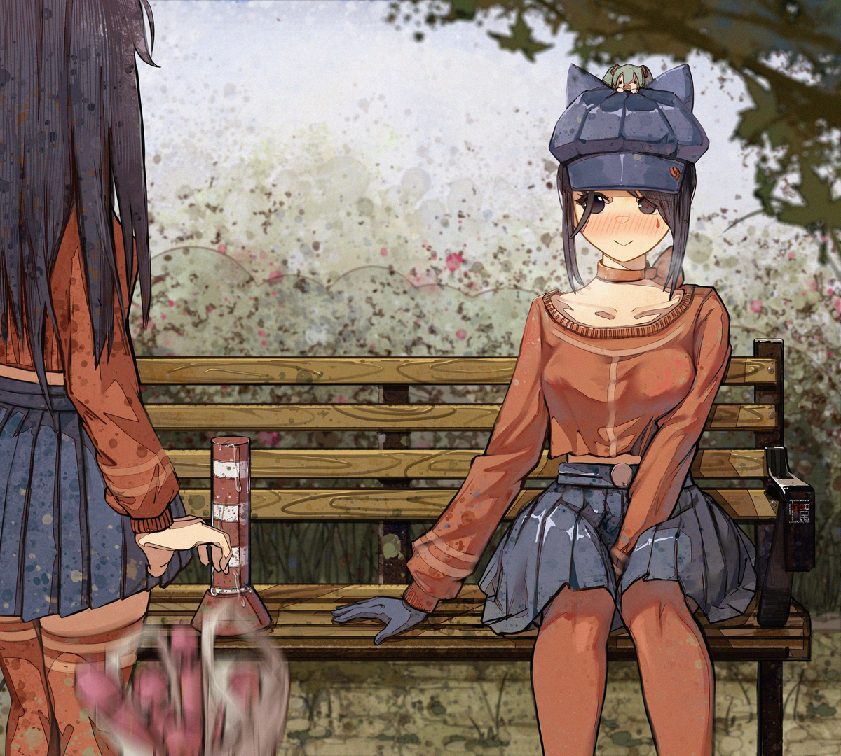 This is a pixiv picture whose title is ？在往哪坐呢。.
