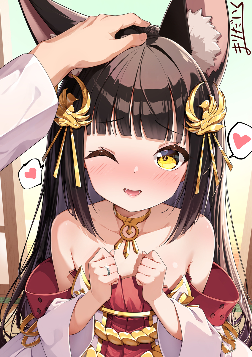 This is a pixiv picture whose title is 長門を撫でる.