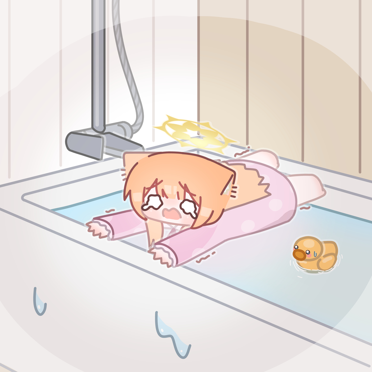 This is a pixiv picture whose title is help.