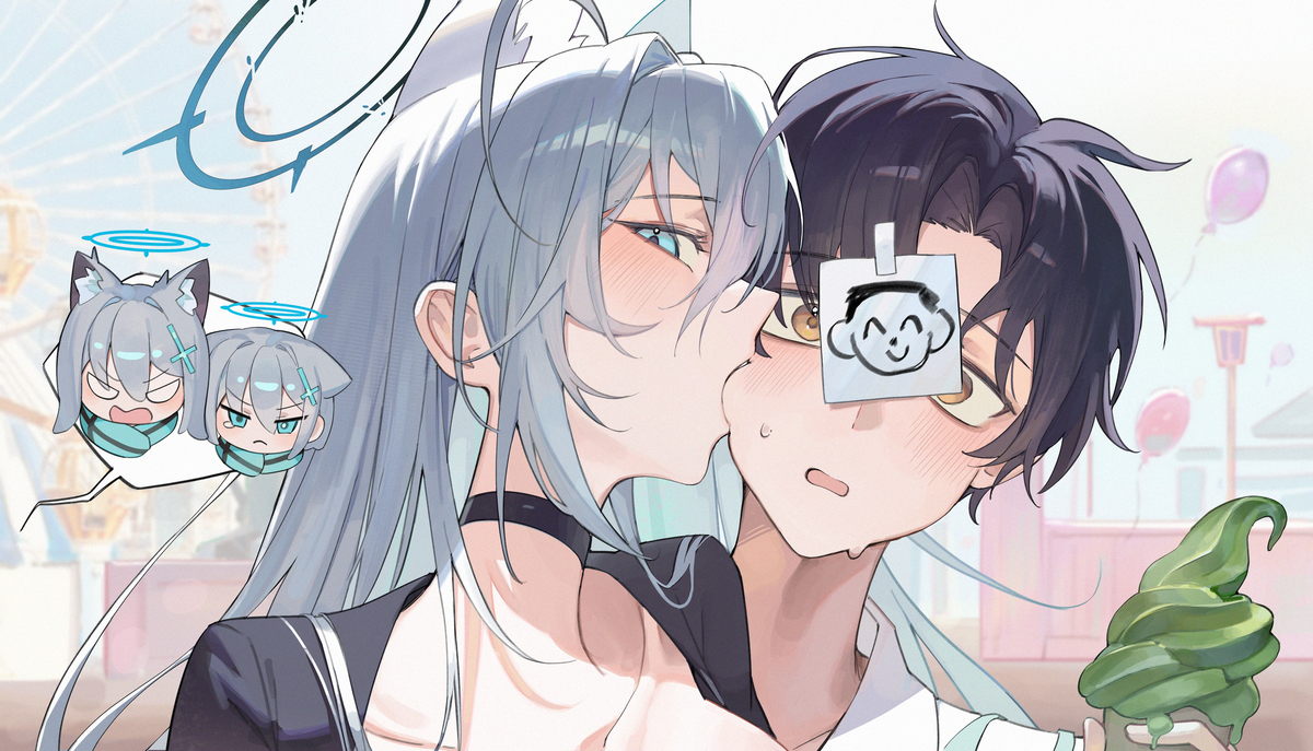 This is a pixiv picture whose title is 🐺Bite.