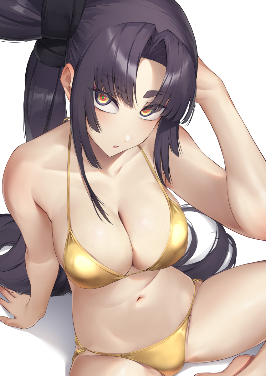 This is a pixiv picture whose title is 金ビキニ景清.