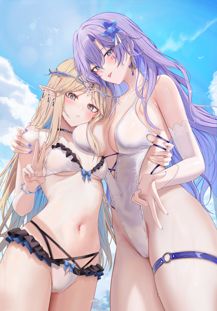 This is a pixiv picture whose title is 卡提希婭x坎特蕾拉.