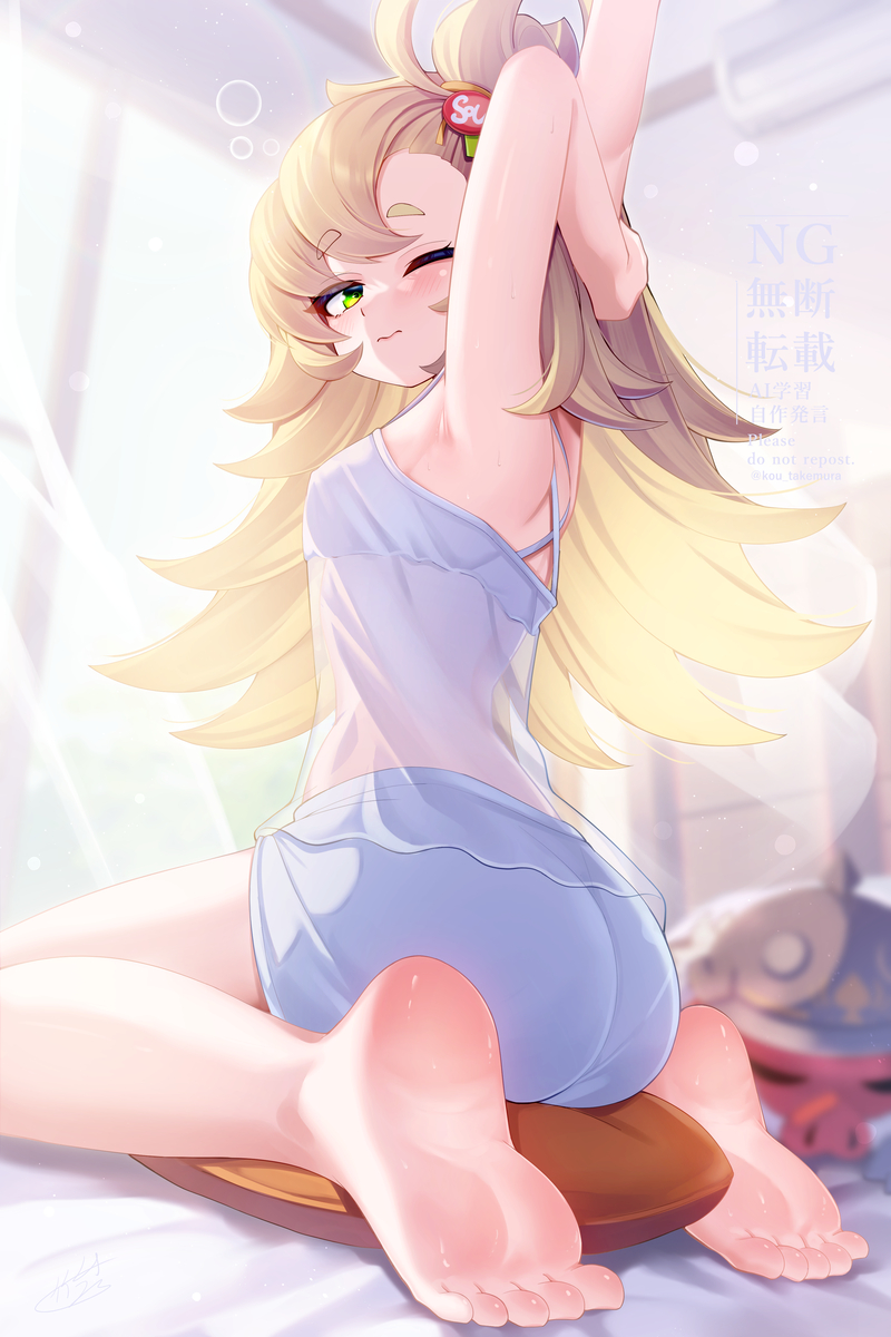 This is a pixiv picture whose title is 寝起きパイパーちゃん.