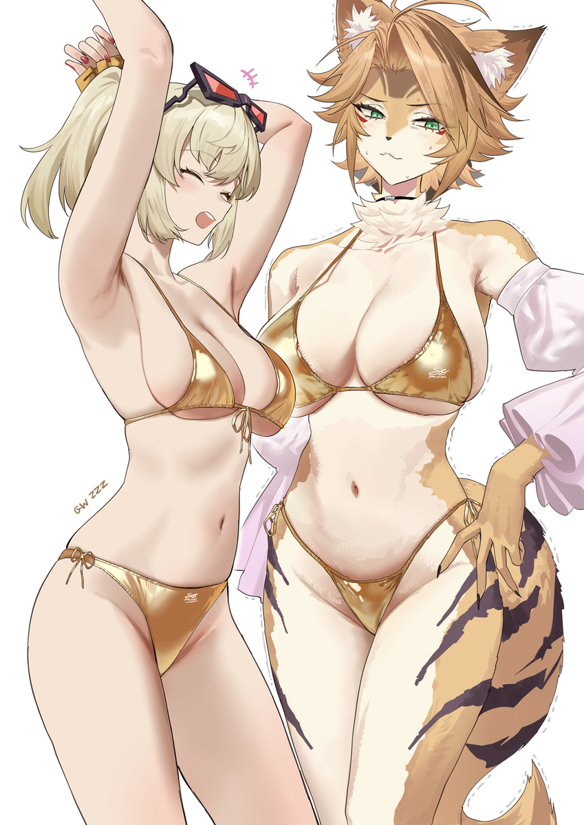 This is a pixiv picture whose title is GW burnice & Pulchra.
